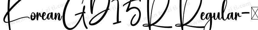 KoreanGD15R Regular字体转换